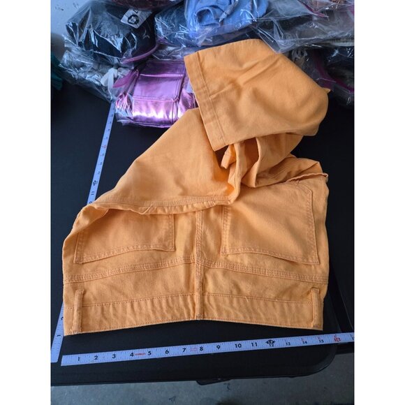 SONG Juniors Orange Carpenter 90s Boyfriend Button-Fly Jeans Size 9/29 Casual - Picture 6 of 10